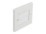 Cable Management Cover 86 x 86 mm with white Brush Strips