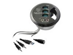 In-Desk Hub 3 Port USB 3.0 + HD-Audio Ports