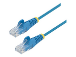 1ft Slim LSZH CAT6 Ethernet Cable, 10 Gigabit Snagless RJ45 100W PoE Patch Cord, CAT 6 10GbE UTP Network Cable w/Strain Relief, Blue, Fluke Tested/ETL/Low Smoke Zero Halogen