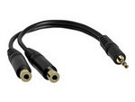 6 in. 3.5mm Audio Splitter Cable