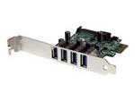 PCI Express PCIe SuperSpeed USB 3.0-kontrollerkortadapter med 4 portar och UASP